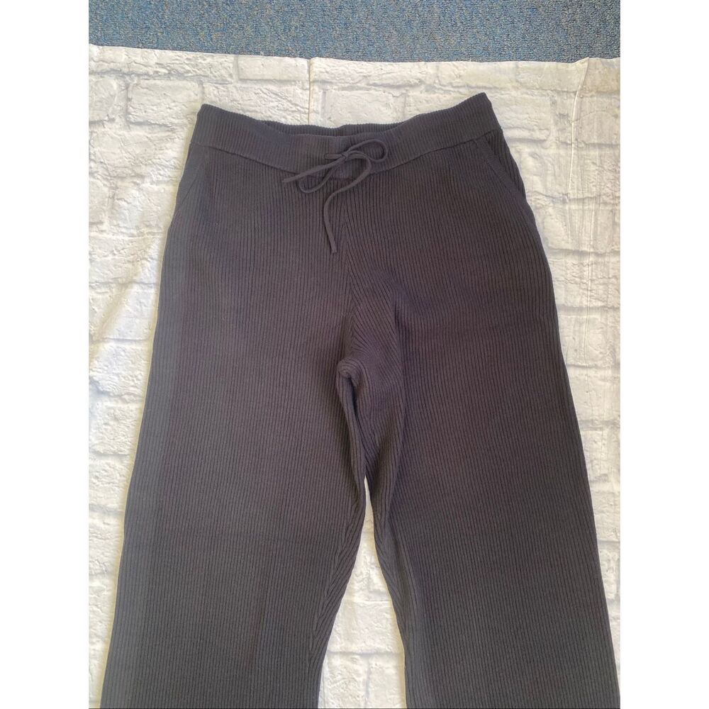 Express women M pull on ribbed sweater pants w/tie drawstring brand new black - Picture 4 of 8